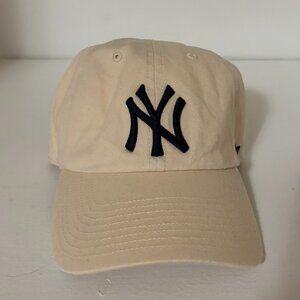 NEW YORK YANKEES-'47 Brand MLB Brown/Tan Clean Up Adjustable Hat - New W/O Tags